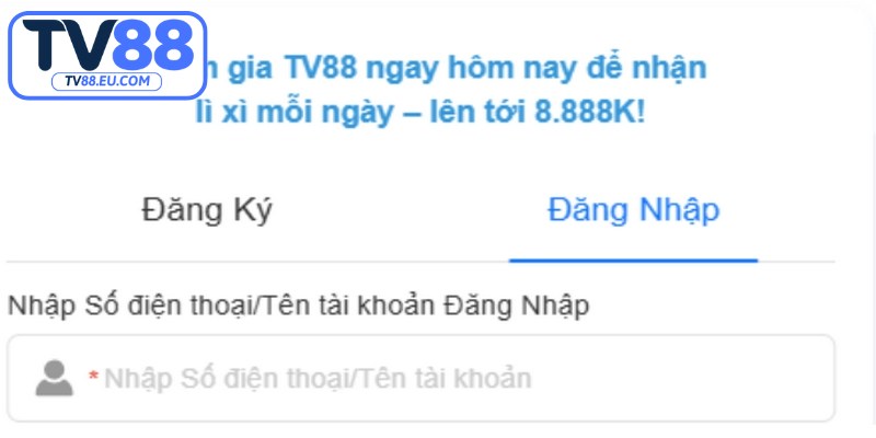 Đăng nhập TV88 hướng dẫn thao tác đơn giản
